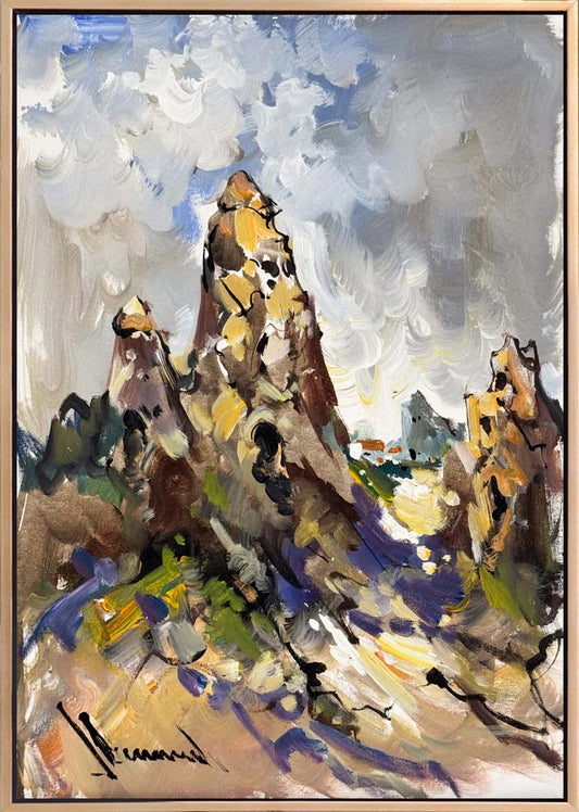 Kapadokya'da Zaman Yağlı Boya Tablosu