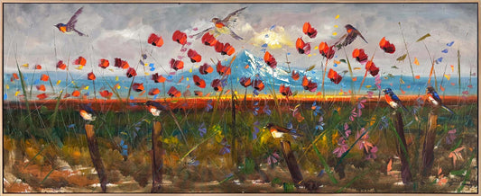 Gelinciklerin Gizli Senfonisi Yağlı Boya Tablosu