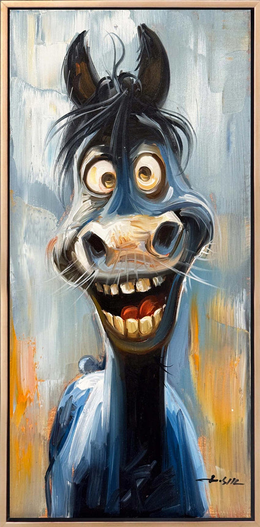 Neşeli Eşek Yağlı Boya Tablosu