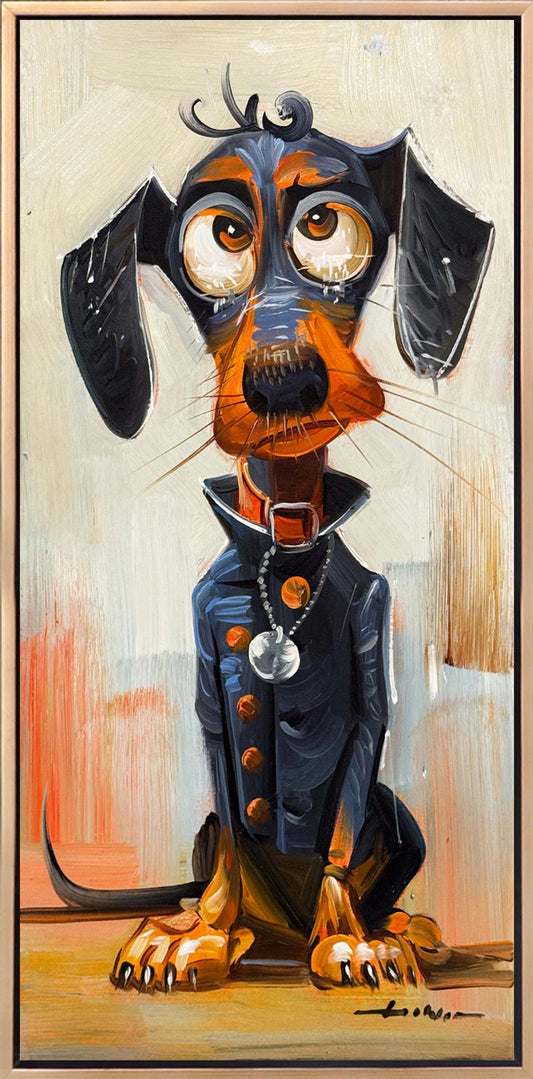 Mutlu Köpek Yağlı Boya Tablosu