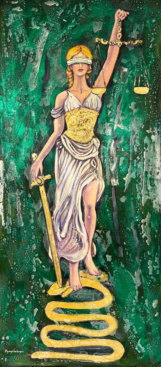 Justitia Rüyası Yağlı Boya Tablosu