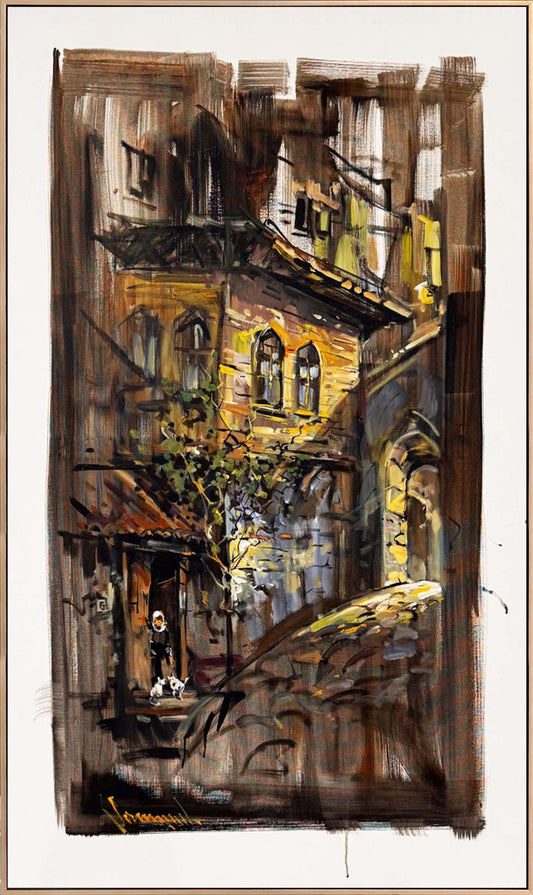 Zamanın Yıprattığı Yağlı Boya Tablosu