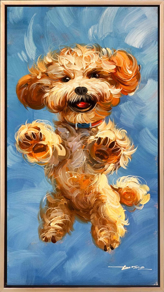 Neşeli Patiler Yağlı Boya Tablosu