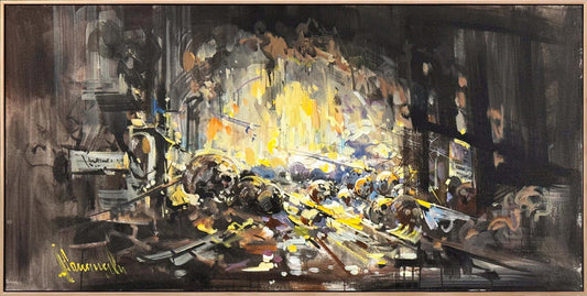 Karanlıktaki Patlama Yağlı Boya Tablosu