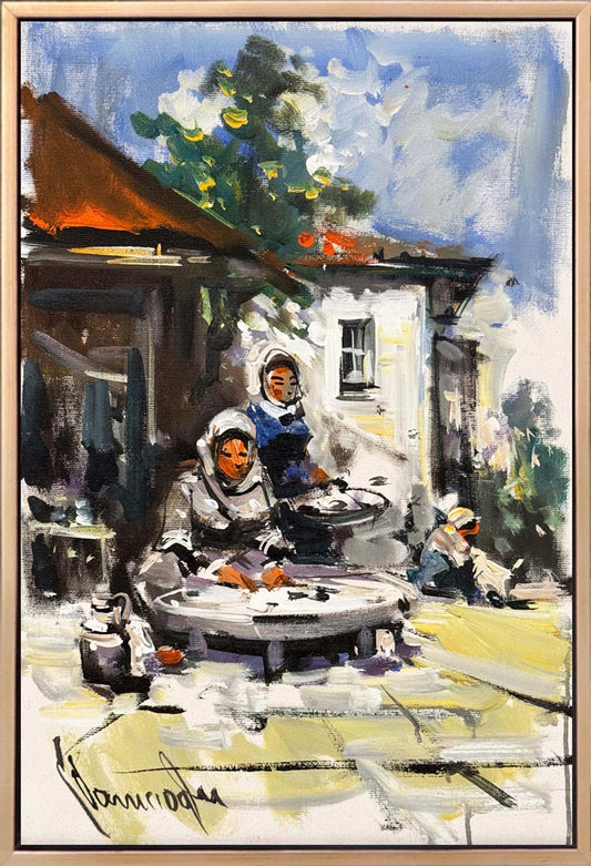 Ocağın Başında Yağlı Boya Tablosu