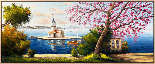 Kadim Kız Kulesi Yağlı Boya Tablosu Simurg Sanatevi