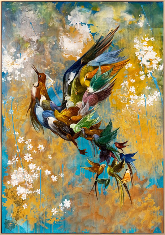 Simurg'un Hayalleri Yağlı Boya Tablosu