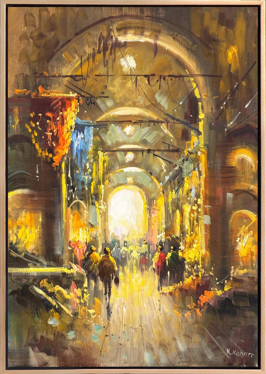 Kemerler İçinde Çarşı Yağlı Boya Tablosu