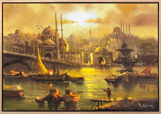 Eskiden Eminönü Yağlı Boya Tablosu Simurg Sanatevi