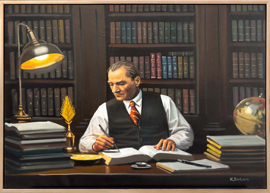 Atatürk'ün Kaleminden Yağlı Boya Tablosu Simurg Sanatevi