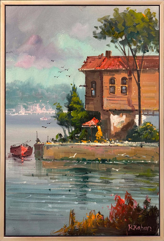 Boğaziçi'nde Yalı Yağlı Boya Tablosu Simurg Sanatevi