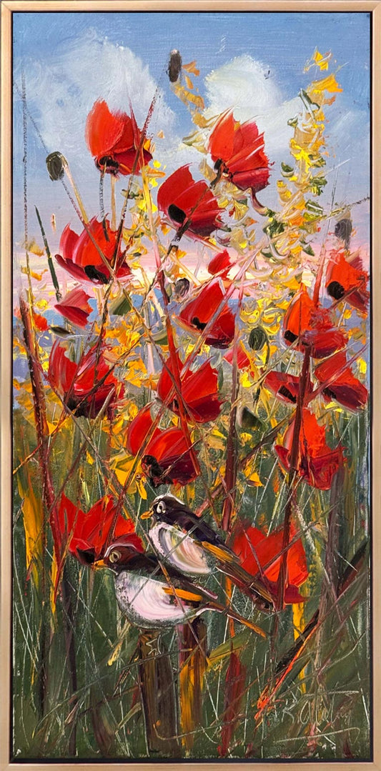 Kır Çiçeklerinin Ritmi Yağlı Boya Tablosu