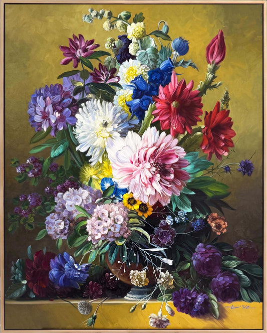 Işığın Çiçek Hali Yağlı Boya Tablosu