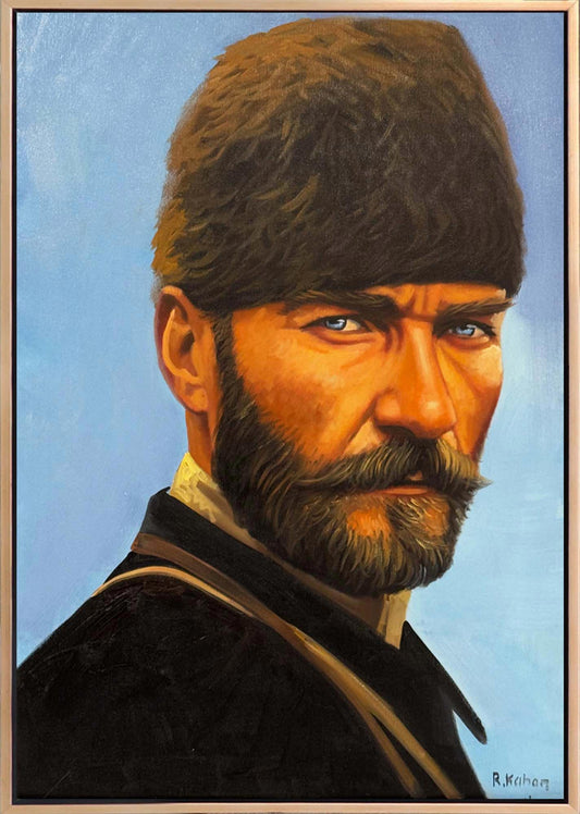 Kara Kalpaklı Mustafa Kemal Yağlı Boya Tablosu Simurg Sanatevi