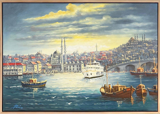 Huzurun Rengi İstanbul Yağlı Boya Tablosu Simurg Sanatevi