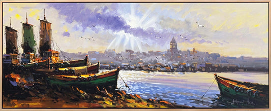 İstanbul'un Uyanışı Yağlı Boya Tablosu Simurg Sanatevi