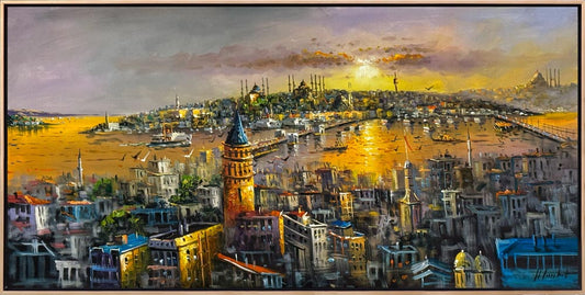 Boğaza Bakan Gün Yağlı Boya Tablosu Simurg Sanatevi