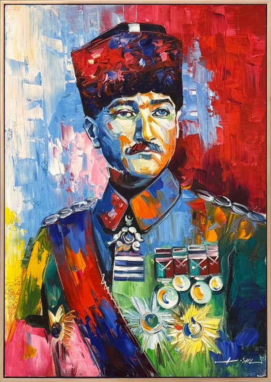 Mustafa Kemal ile Yüzyıl Yağlı Boya Tablosu Simurg Sanatevi