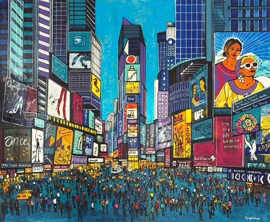 New York Meydanı Yağlı Boya Tablosu Simurg Sanatevi