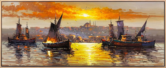 Yedi Tepeden Boğaziçi Yağlı Boya Tablosu