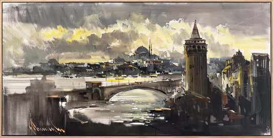 Bir Galata Kulesi Masalı Yağlı Boya Tablosu Simurg Sanatevi