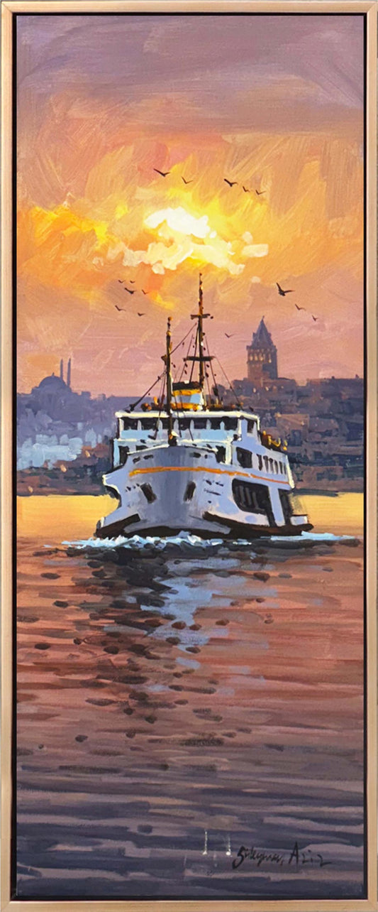 Boğazın Yansıması Yağlı Boya Tablosu Simurg Sanatevi