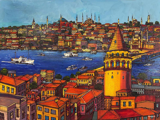 Işık ve İstanbul Yağlı Boya Tablosu Simurg Sanatevi