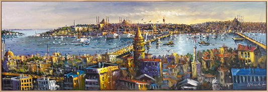 Kadim Şehir İstanbul Yağlı Boya Tablosu Simurg Sanatevi