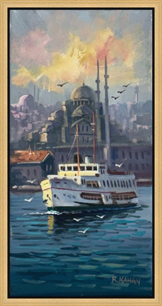 İstanbul Vapuru Yağlı Boya Tablosu Simurg Sanatevi