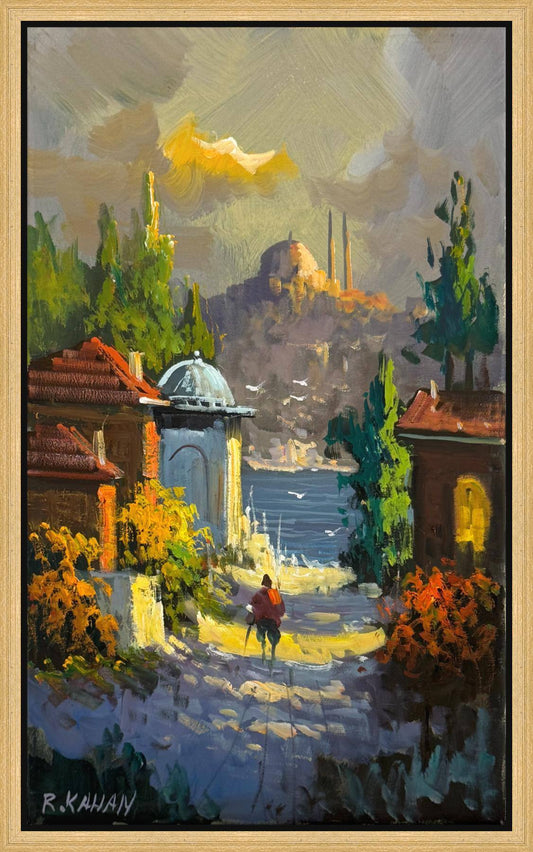 Kadim Şehrin Sokağı Yağlı Boya Tablosu Simurg Sanatevi