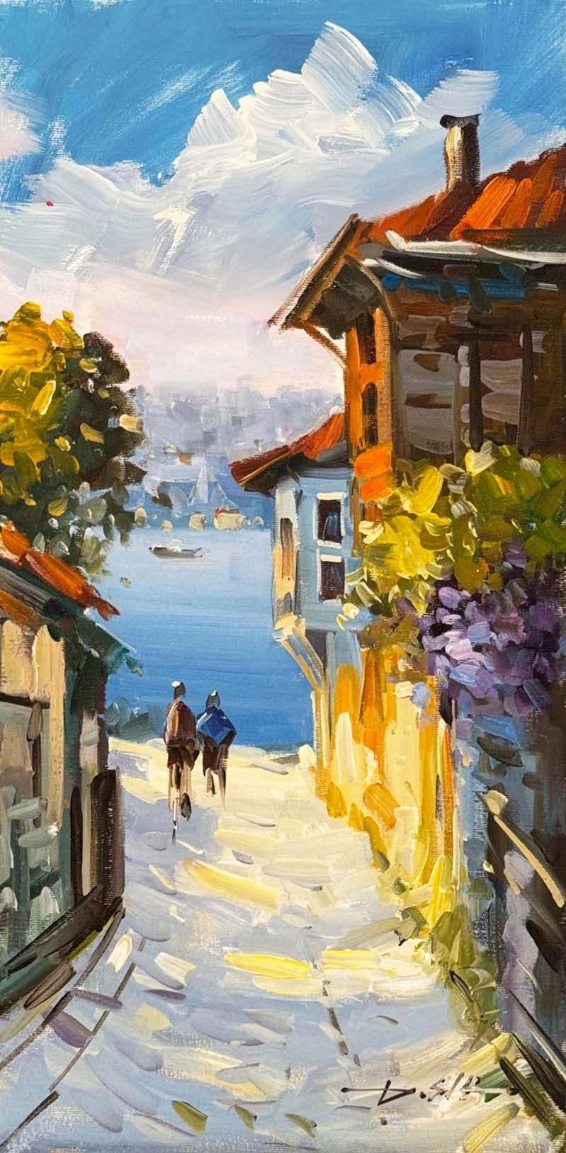 Boğazda Bahar Yağlı Boya Tablosu