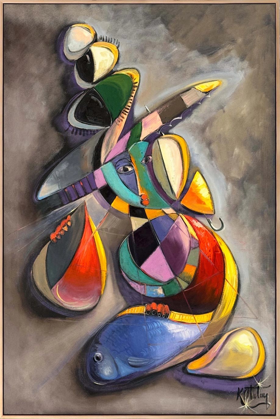 Duyunun Geometrisi Yağlı Boya Tablosu