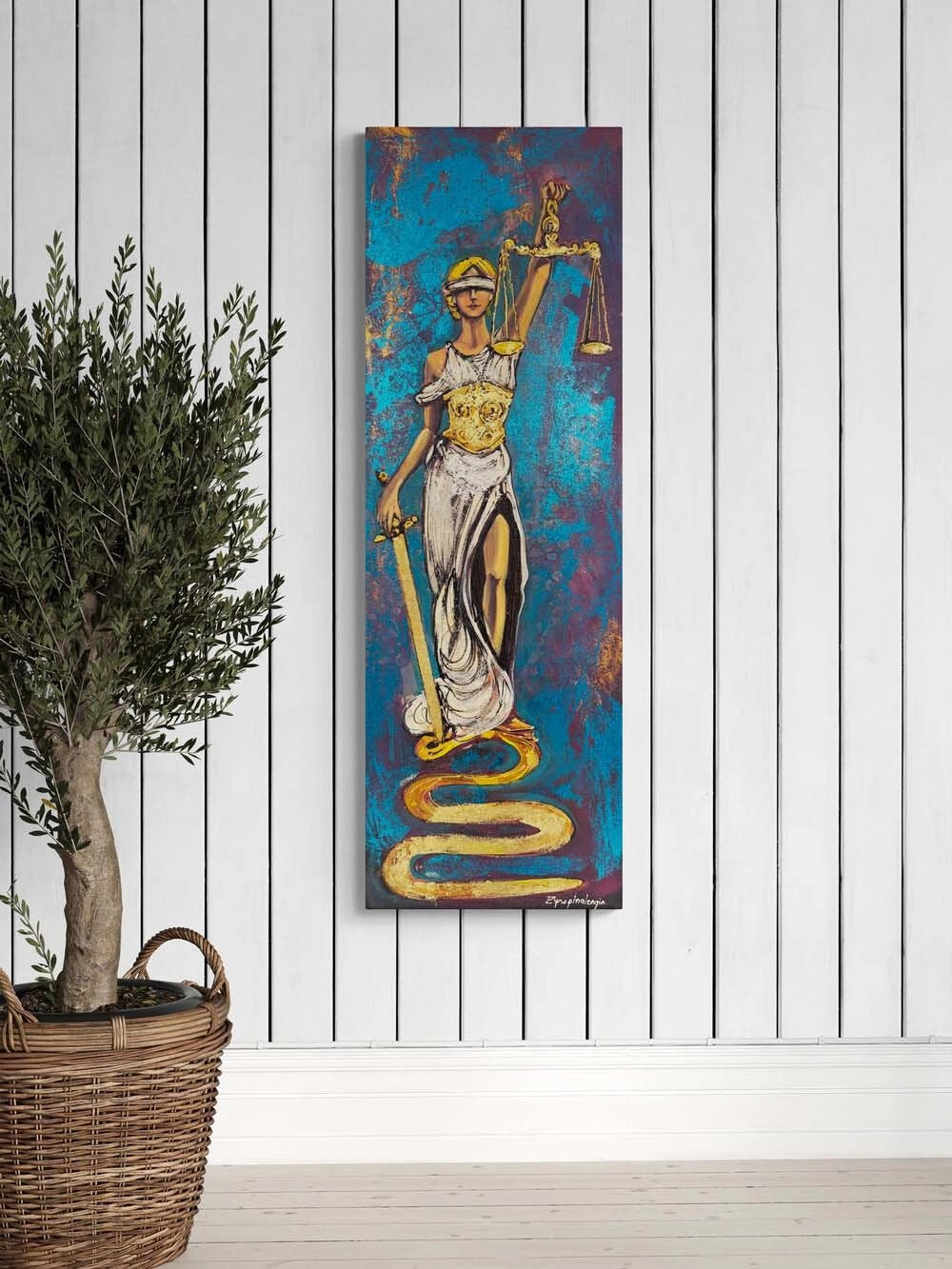 Justitia'nın Adaleti Yağlı Boya Tablosu Simurg Sanatevi