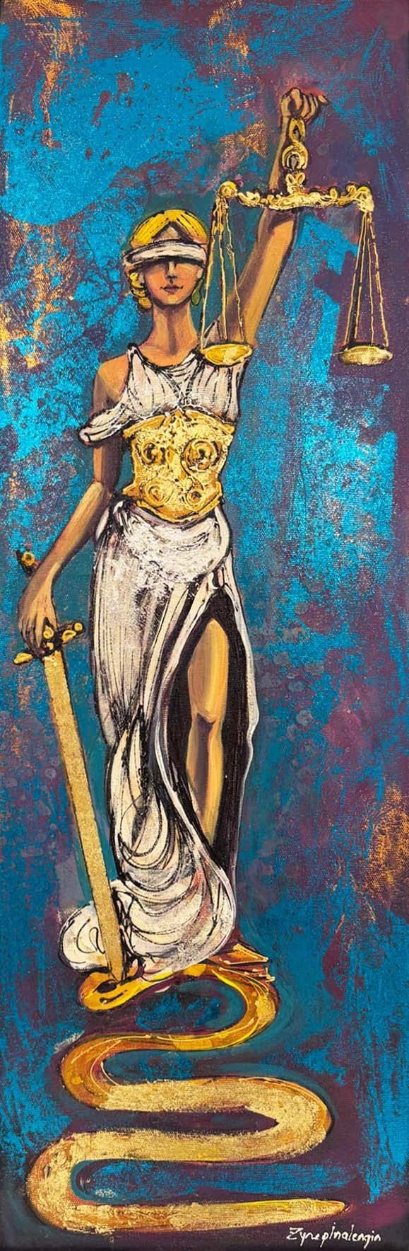 Justitia'nın Adaleti Yağlı Boya Tablosu Simurg Sanatevi