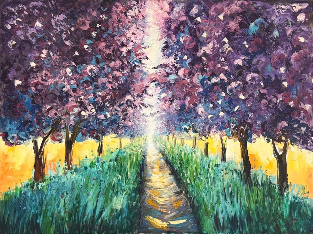 Gün Işığına Dokunan Yağlı Boya Tablosu