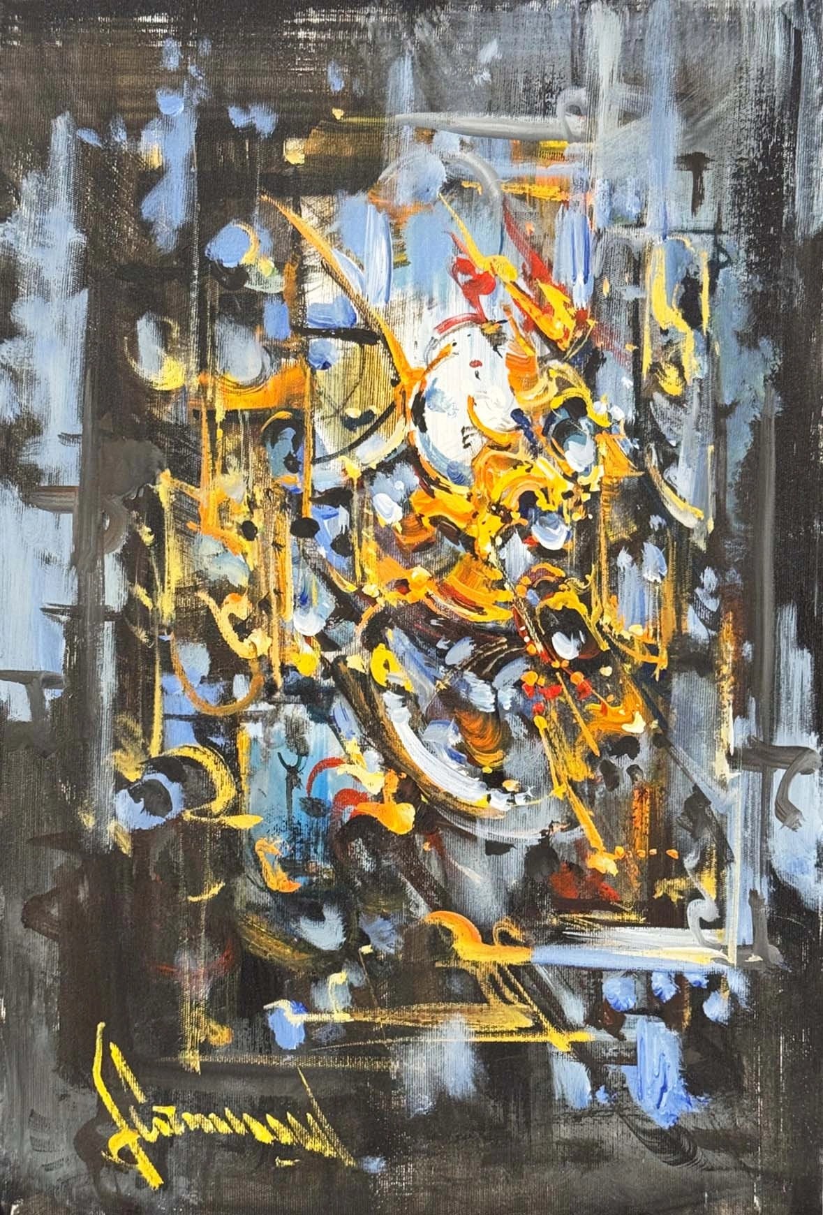 Dağılan Form Yağlı Boya Tablosu