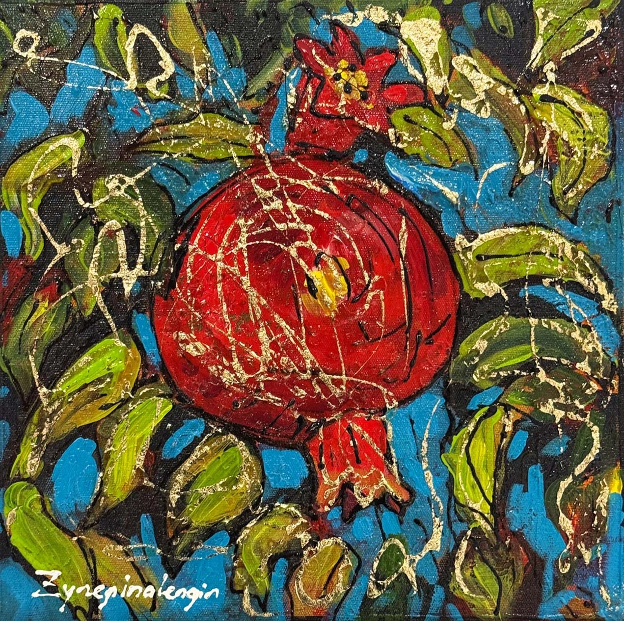 Nar Zamanı Yağlı Boya Tablosu