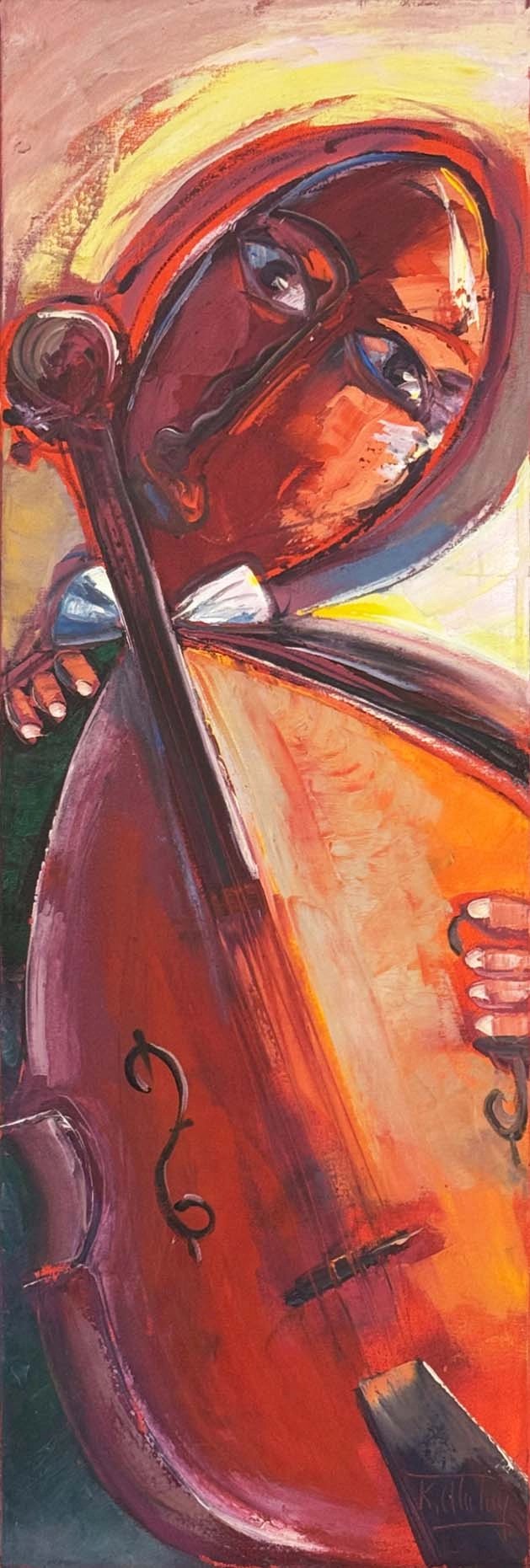 Kızıl Ezgi Yağlı Boya Tablosu