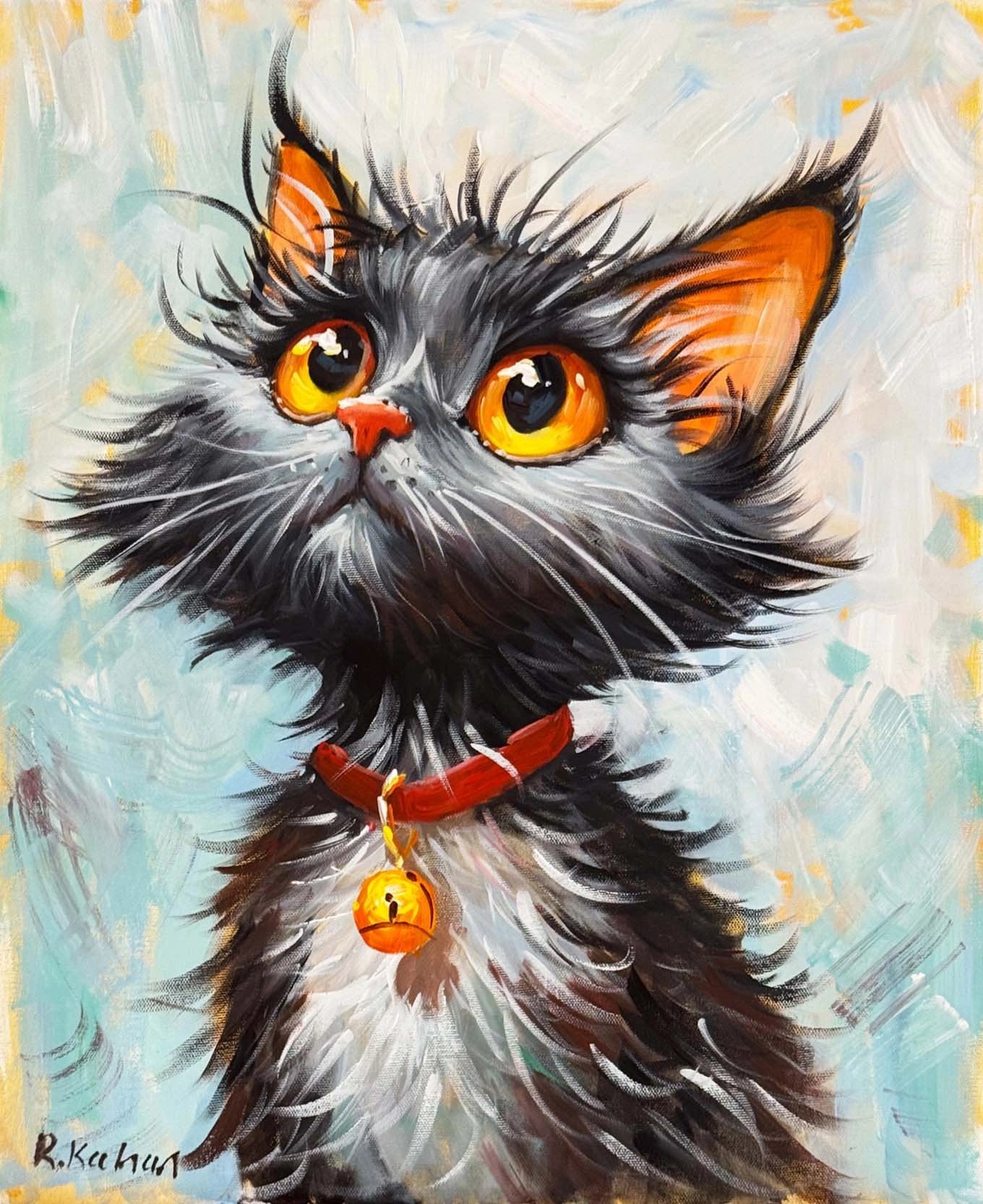 Masum Gözler Yağlı Boya Tablosu