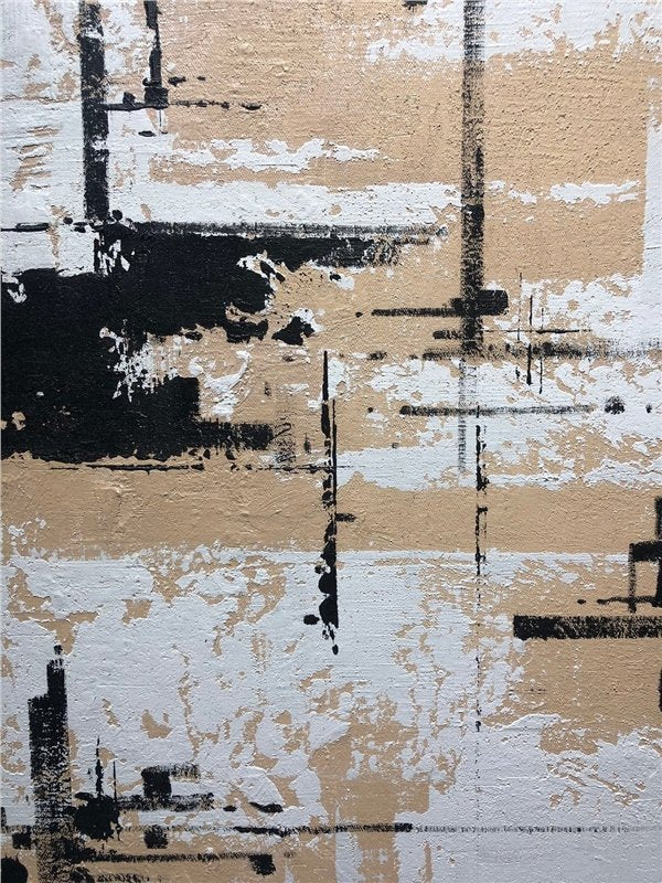 Kahve Tonu ve Siyah Siparişe Özel Soyut Yağlı Boya Tablo