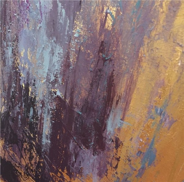 Mor ve Altın Orman Siparişe Özel Soyut Yağlı Boya Tablo