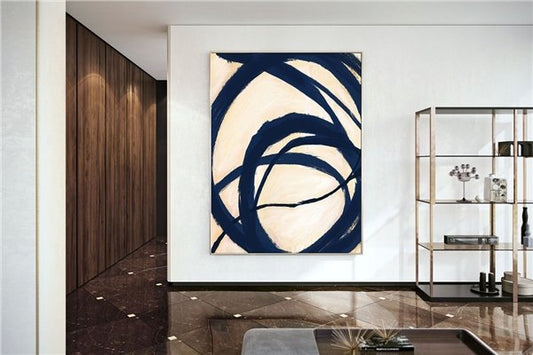 Minimal Çağdaş Siparişe Özel Soyut Yağlı Boya Tablo Simurg Sanatevi