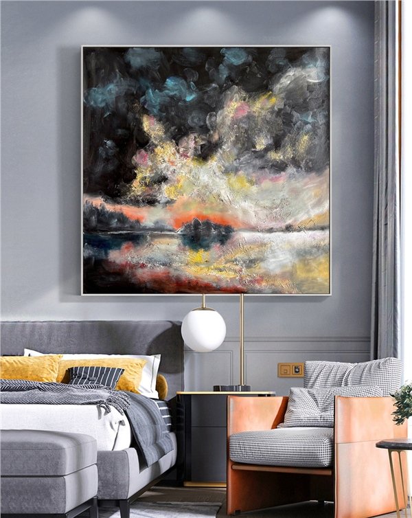 Rüya Yansımaları Siparişe Özel Soyut Yağlı Boya Tablo