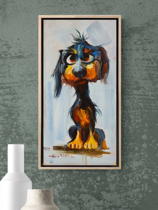 Afacan Köpek Yağlı Boya Tablosu Simurg Sanatevi