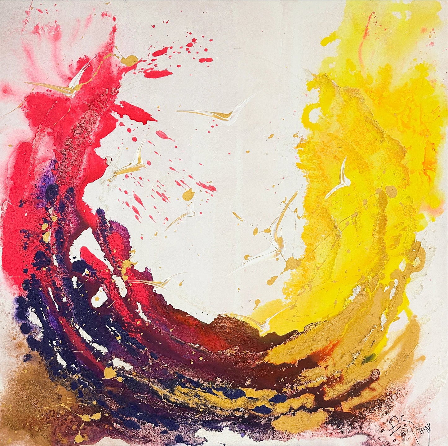 Renkli Döngü Yağlı Boya Tablosu