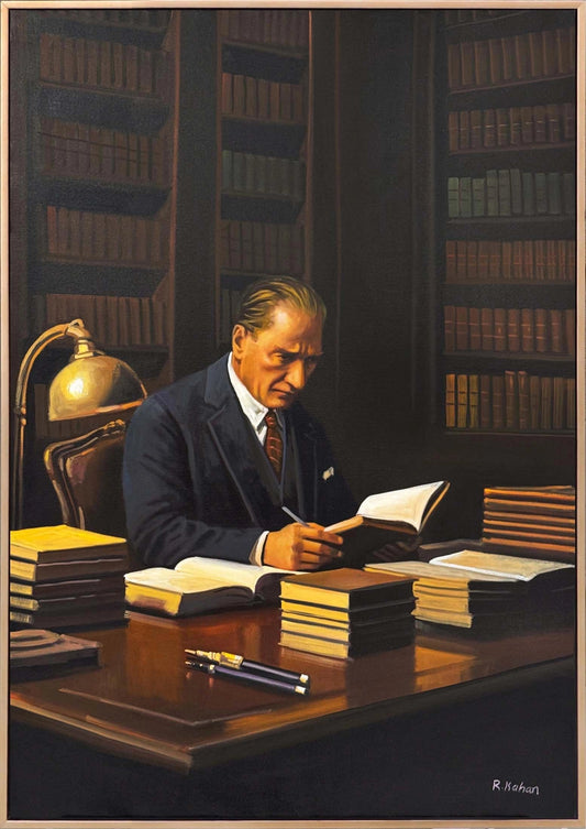 Asil Duruş Atatürk Yağlı Boya Tablosu Simurg Sanatevi