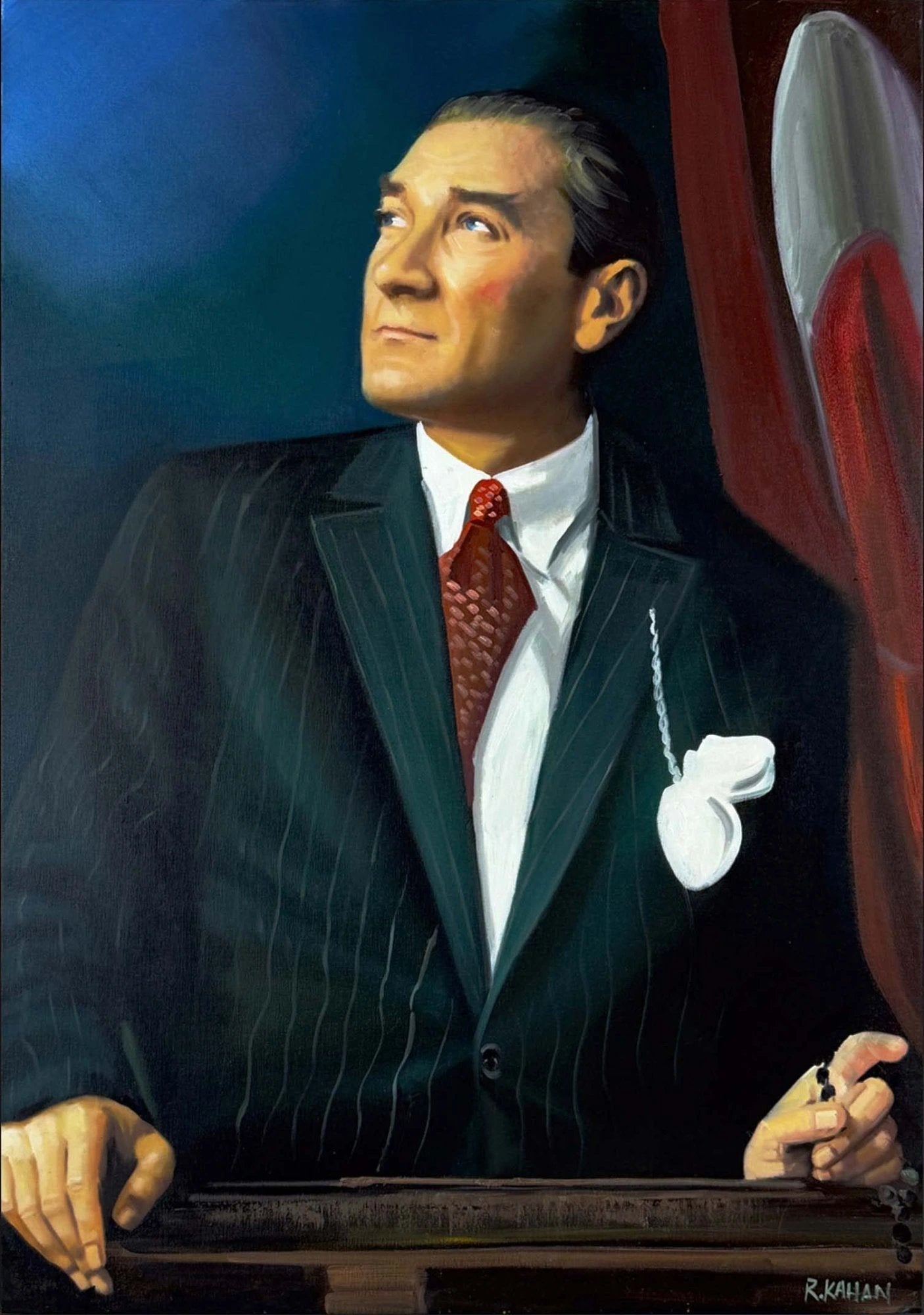 Atatürk'ün İzinde Yağlı Boya Tablosu