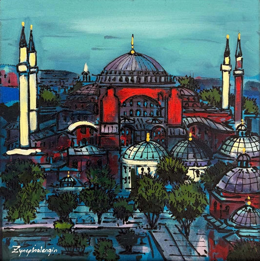 Ayasofya’da Akşam Yağlı Boya Tablosu Simurg Sanatevi