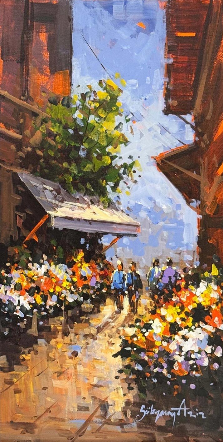 Bahar Sokağı Yağlı Boya Tablosu
