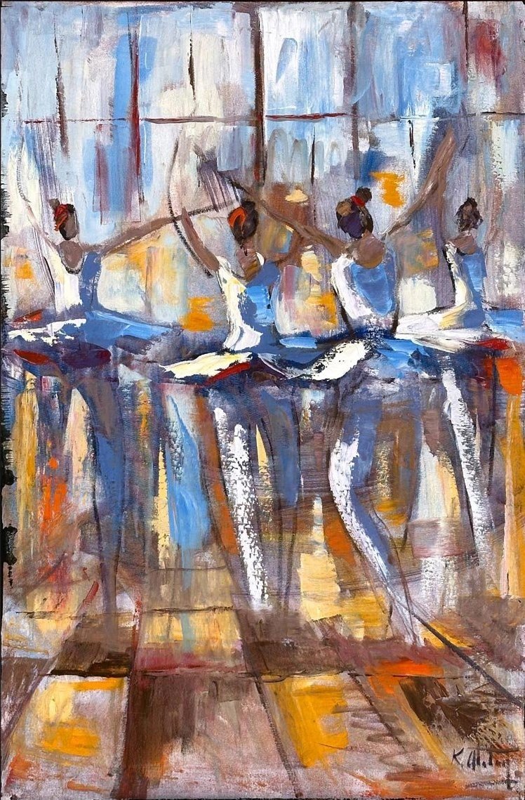 Balerinin İzinde Yağlı Boya Tablosu